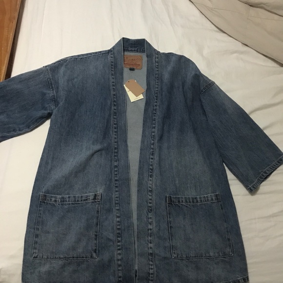 lucky brand denim kimono jacket
